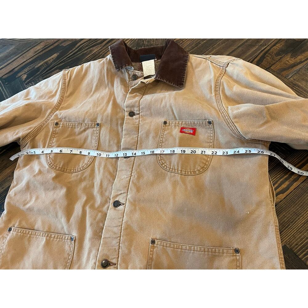 Vtg Dickies Barn Chore Jacket Blanket Lined Men XL Canvas Duck Tan Streetwear - Picture 4 of 15